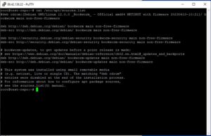 تغییر دستی مخزن در Debian